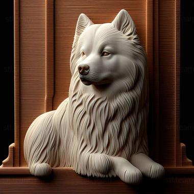 3D model Samoyed dog (STL)